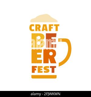 Beer fest hand drawn flat color vector icon Stock Vector