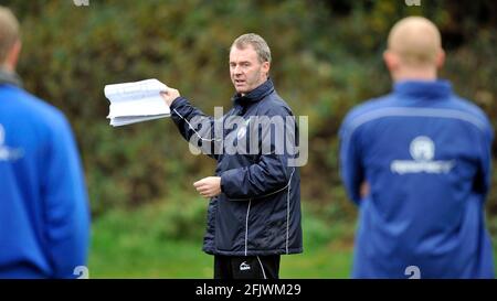 John Sheridan manager of Chesterfield FC training the team.  29/10/2010. PICTURE DAVID ASHDOWN Stock Photo