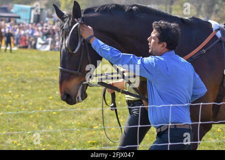 Lambourn Horse Racing open day Stock Photo