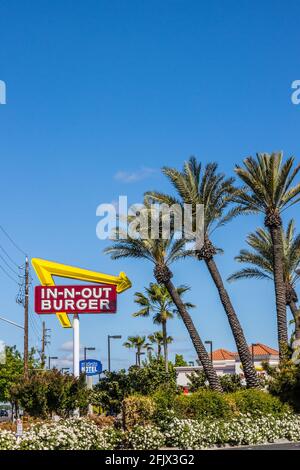 An In-N-Out Hamburger in Modesto California Stock Photo