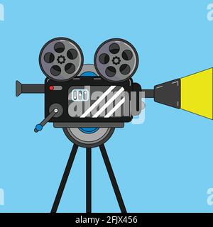 Film camera old-fashioned retro vintage icon logo Stock Vector
