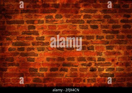 Grunge old brick wall. Suitable for background. Stock Photo
