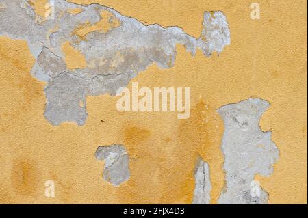 Old concrete wall with crackled paint and surface Stock Photo