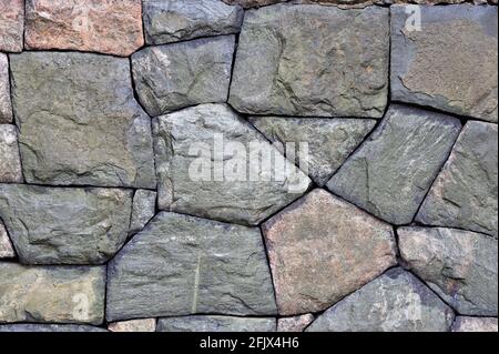 Close up of an old stone wall Stock Photo