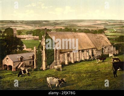 The Abbotsbury tithe barn circa 1890-1900 Stock Photo