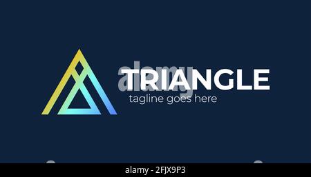 triangle letter a logo. A Letter Trinity Icon Vector Logo Template Illustration Design. Stock Vector