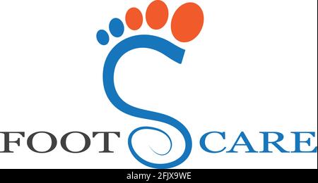 foot Logo Template vector icon illustration design Stock Vector