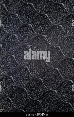 Plastic foam , black foam filter , screen background Stock Photo