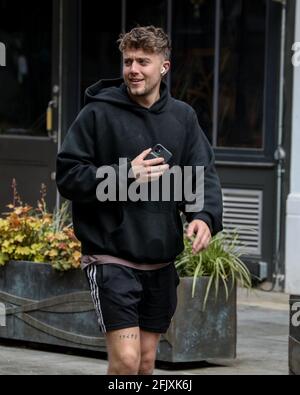 London, UK. 26th Apr, 2021. Roman Kemp seen departing after his Capital FM show at the Global Radio Studios in London. Credit: SOPA Images Limited/Alamy Live News Stock Photo