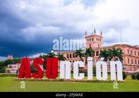 Palacio de López (Government Palace). Asuncion, Paraguay. Stock Photo