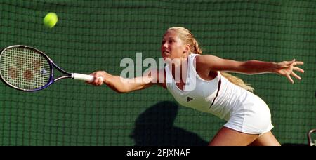 Anna Kournikova  during her match June 2000against S Testud at the Wimbledon Tennis Championships 2000 Stock Photo