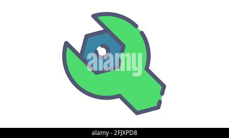 gear setting configuration single isolated icon with single isolated ...