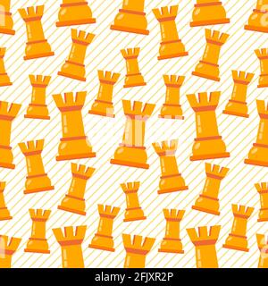 chess castle seamless pattern vector illustration Stock Vector