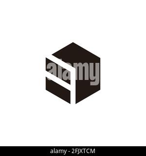 abstract number 8 case box symbol logo vector Stock Vector