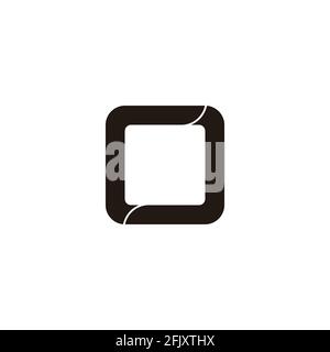 letter cc linked square frame simple geometric logo vector Stock Vector