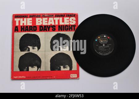 A Hard Day's Night The Beatles - Vintage vinyl album cover Stock Photo -  Alamy