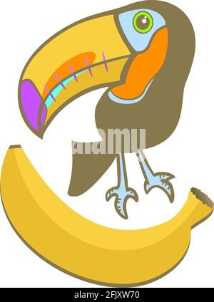 Babana toucan Stock Vector