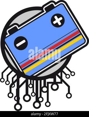 Tech battery Stock Vector