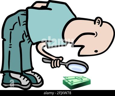 look for money Stock Vector
