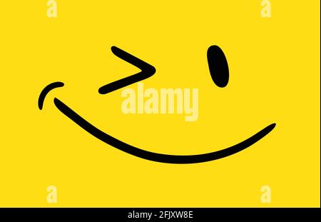Wink face Stock Vector