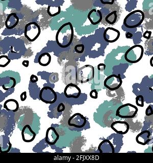 Abstract spotted print, leopard seamless pattern Stock Vector