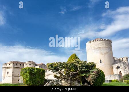 Castle of the Dukes of Alburquerque in Cuellar, Segovia, Castilla y Leon, Spain Stock Photo