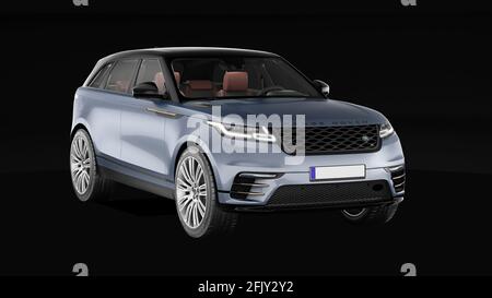 range rover velar with interior and black background Stock Photo