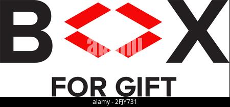 Box gift logo design vector template Stock Vector