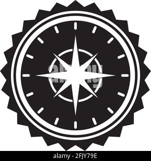 Compass icon logo design vector template Stock Vector