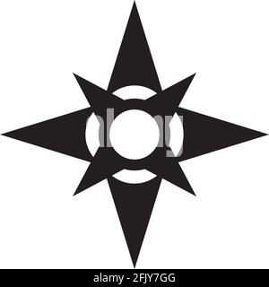 Compass icon logo design vector template Stock Vector