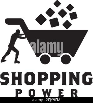 Shopping cart logo design vector template Stock Vector