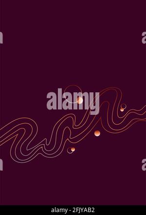 Bright poster with dynamic waves Vector background Stock Vector