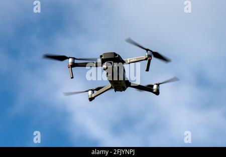DJI drone, Marivc 2, aka Mavic Pro 2, in flight Stock Photo