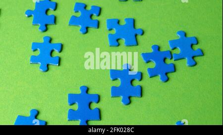 blue puzzles, textures and background Stock Photo