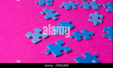 blue puzzles, textures and background Stock Photo