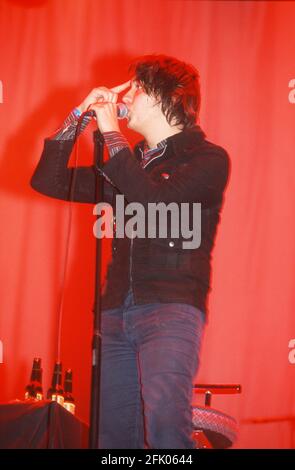 The Strokes at the Reading Festival 23rd August 2002. Reading, England, United Kingdom. Stock Photo