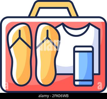 Minimalist mindset RGB color icon Stock Vector