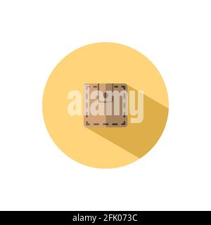 Wallet. Flat color icon in a circle. Commerce vector illustration Stock Vector