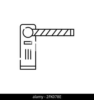 Gate pass the car olor line icon. Pictogram for web page, mobile app, promo. UI UX GUI design element. Editable stroke. Stock Vector