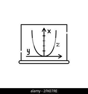 Algebra olor line icon. Pictogram for web page, mobile app, promo. UI UX GUI design element. Editable stroke. Stock Vector