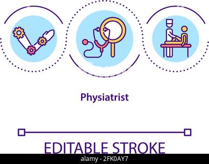 Physiatrist concept icon Stock Vector
