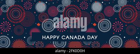 Celebrate banner of the national day of Canada. Happy independence day card and banner. Stock Vector