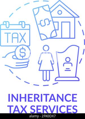 Inheritance tax services concept icon Stock Vector