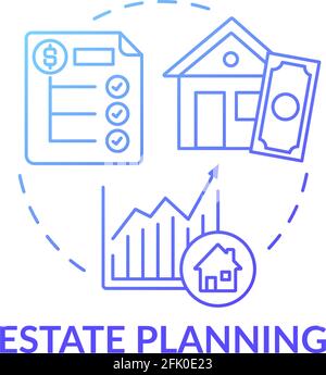 Estate planning concept icon Stock Vector