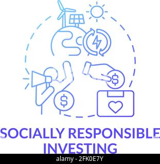 Socially responsible investing concept icon Stock Vector