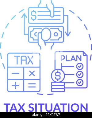 Tax situation concept icon Stock Vector