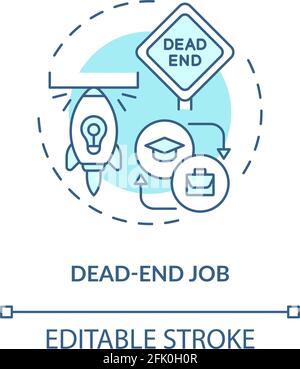 Dead-end job concept icon Stock Vector