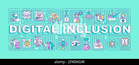 Digital inclusion word concepts banner Stock Vector