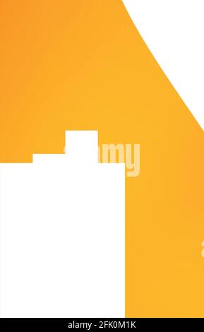 Abstract orange and yellow background with wavy lines - Vector illustration Stock Vector