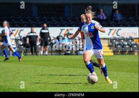 London, UK. 25th Apr, 2021. Georgia Walters ( 11 blackburn rovers) runs forward with the ball during the Women's FA Championship match between London Bees and Blackburn Rovers, England. Credit: SPP Sport Press Photo. /Alamy Live News Stock Photo